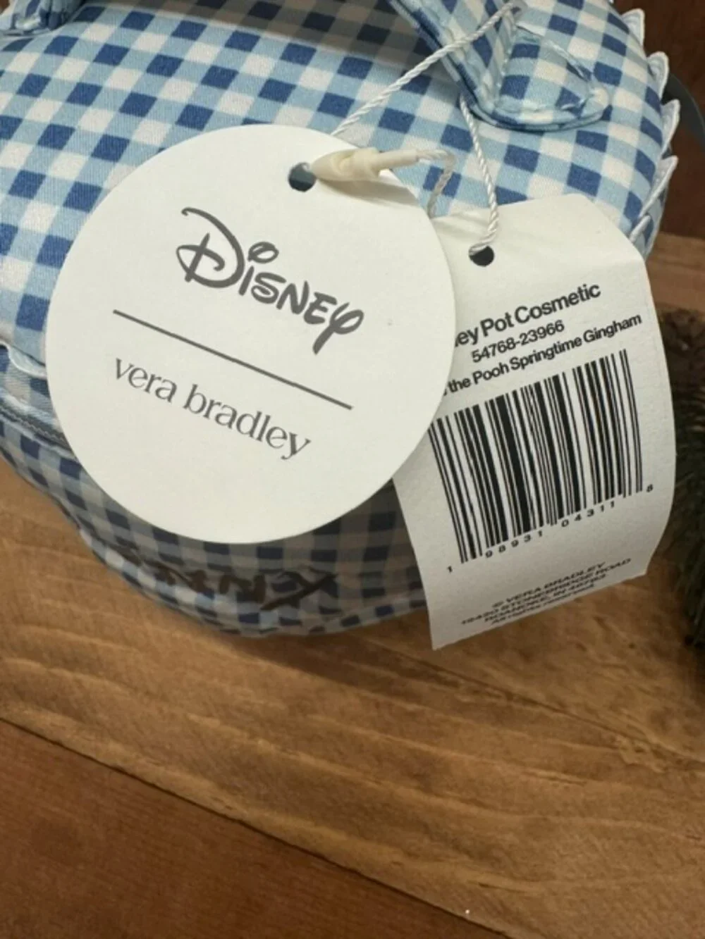 Vera Bradley Gingham Honey Pot Cosmetic Case- NEW! - Picture 6 of 6
